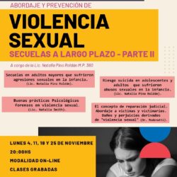 Curso Introductorio: “Abordaje de agresiones sexuales en adolescentes y adultos” 