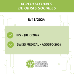 Acreditaciones de Obras Sociales 8/11/2024