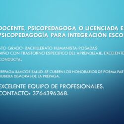 Se busca profesional para equipo interdisciplinario